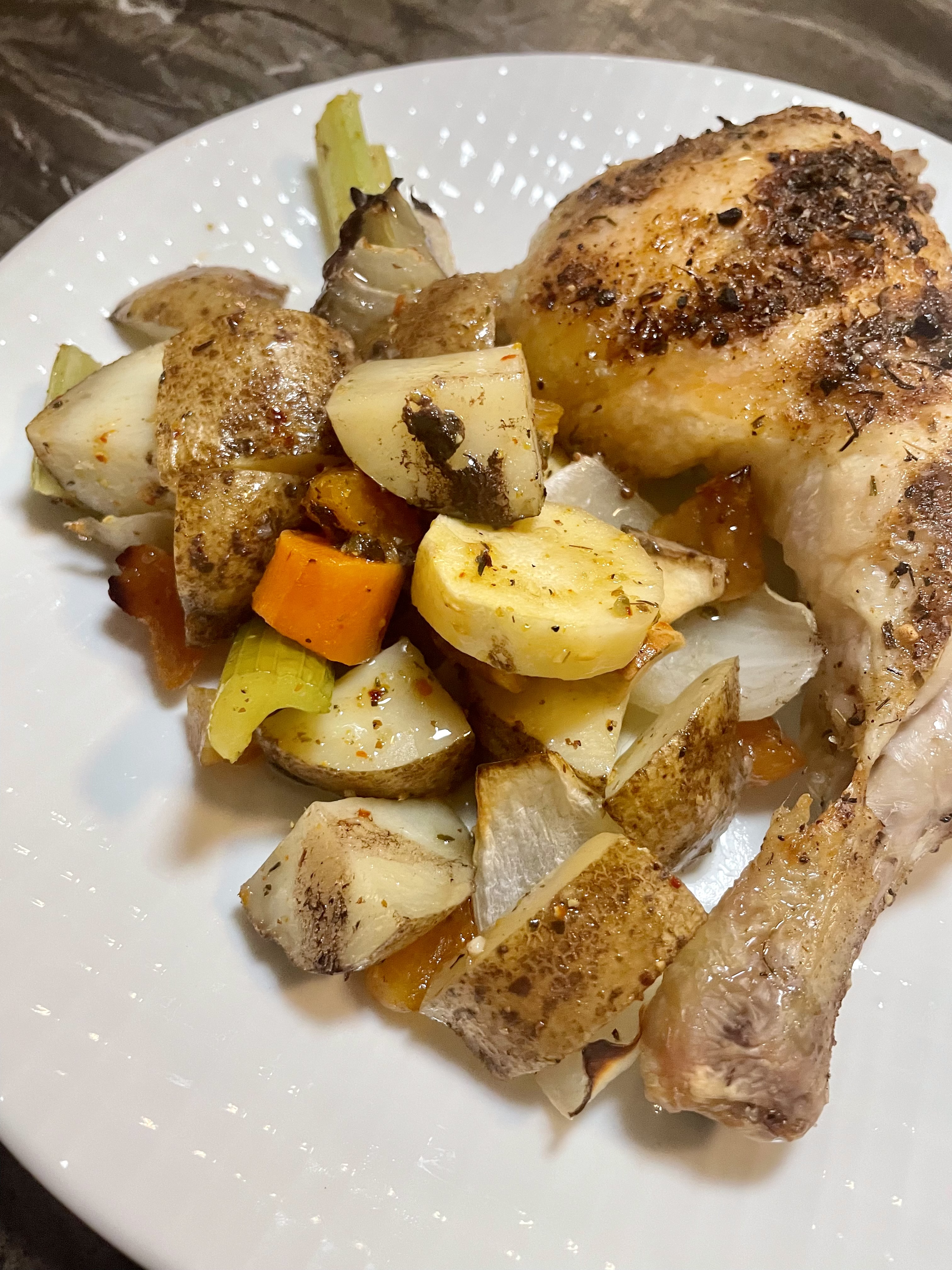 Sheet Pan Chicken & Root Vegetables with Fruit Sheet Pan Chicken & Root Vegetables with Fruit